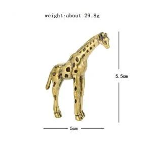 Solid Brass Antique Giraffe Statue Tea Pet Ornament Vintage Animal Figurine EDC Tools & Brass Collectibles