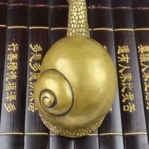 Solid Brass 860g Big Snail Statue Animal Figurine Tea Pet Home Decor Paperweight EDC Tools & Brass Collectibles