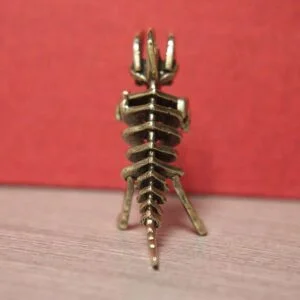 Pure Brass Dinosaur Skeleton Keychain Figure Hanging Miniature Tea Pet Ornament EDC Tools & Brass Collectibles