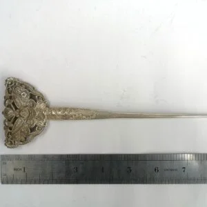 Collectible Old Tibet Silver Hand-made Hairpin Hair Decoration Hair Stick Craft EDC Tools & Brass Collectibles