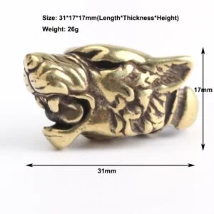 Pure Brass Leopard Head Tea Pet Ornament Vintage Animal Figurine Miniature Craft Toy EDC Tools & Brass Collectibles