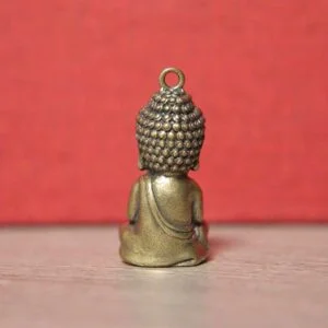 Solid Brass Lord Buddha Statue Figurine Key Chain Pendant Car Hanging Tea Pet EDC Tools & Brass Collectibles