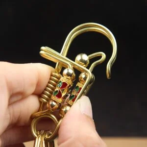 Pure Brass Key Holder Personalized Waist Hange Keychain Handmade Key Buckle EDC Tools & Brass Collectibles