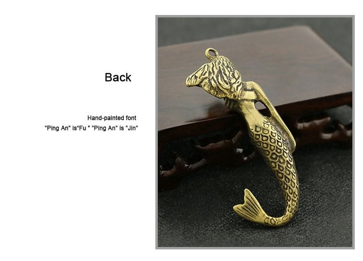 Brass Mermaid Keychain (4)