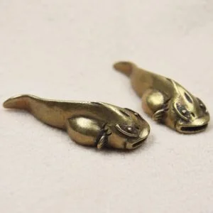 Brass Catfish Figurine Feng Shui Ornament Tea Pets Miniature Toy Mini Figure EDC Tools & Brass Collectibles