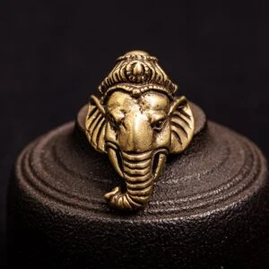 Pure Brass God Elephant Head Badge Button Pin Belt Buckle Screw Back DIY Craft EDC Tools & Brass Collectibles