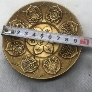 Pure Brass Home Furnishing Decoration Carving Lotus Disc Metal Craft Ornament EDC Tools & Brass Collectibles