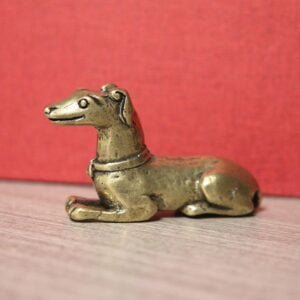 Solid Brass Dog Figurine 103g Tea Pet Ornament Animal Statue Miniature Mini Toy EDC Tools & Brass Collectibles