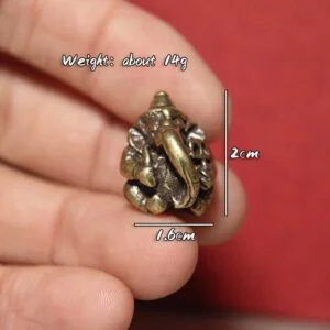 Solid Brass Lord Ganesha Statue Ganesh Elephant God Figurine Tea Pet Ornament EDC Tools & Brass Collectibles