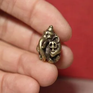 Solid Brass Lord Ganesha Statue Ganesh Elephant God Figurine Tea Pet Ornament EDC Tools & Brass Collectibles