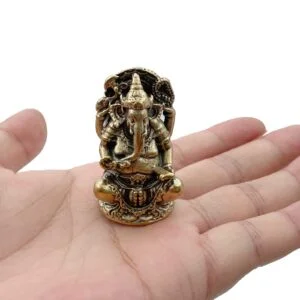 Brass Ganesha Statue India Hindu Ganesh Elephant God Figure Tea Pet Ornament EDC Tools & Brass Collectibles