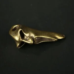 Punk Solid Brass Death Men Skull Keychain Pendant Jewelry Tea Pet Head Skeleton EDC Tools & Brass Collectibles