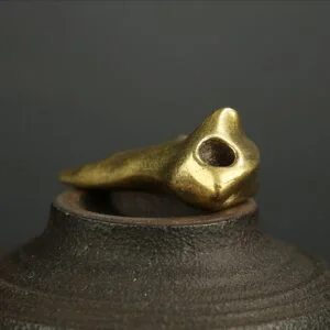 Punk Solid Brass Death Men Skull Keychain Pendant Jewelry Tea Pet Head Skeleton EDC Tools & Brass Collectibles