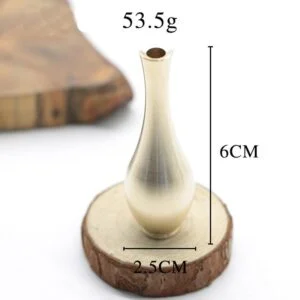 Pure Copper Mini Vintage Vase Ornament Home Decoration Retro Brass Flower Bottle EDC Tools & Brass Collectibles