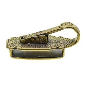 100% Solid Brass Belt Loop Key Holder Key Chain Storage Pocket Hook Hanger Belt Buckel EDC Tools & Brass Collectibles