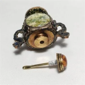 Antique Collectible Empty Snuff Bottle Painted Map Craft Ornaments Old Object EDC Tools & Brass Collectibles