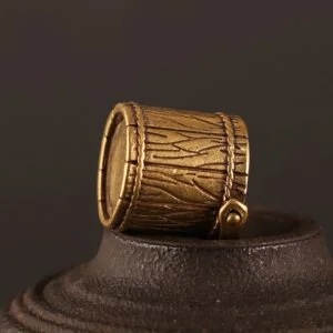 Pure Brass Mini Bucket Keychain Pendant Bag Car Hanging Tea Pet Ornament Trinket EDC Tools & Brass Collectibles