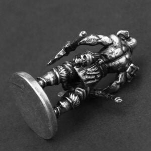 White Copper Metal Solider Figurine Miniature Vintage Warrior Tea Pet Ornament EDC Tools & Brass Collectibles