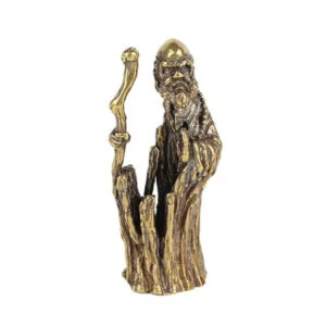 Antique Solid Brass Dharma Ancestor Statue Tea Pet Ornament Buddha Miniature Toy EDC Tools & Brass Collectibles