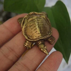 Copper Turtle Tortoise Brass Tea Pets Miniature Desk Decor Craft Toy Mini Figure EDC Tools & Brass Collectibles