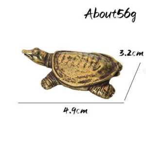 Copper Turtle Tortoise Brass Tea Pets Miniature Desk Decor Craft Toy Mini Figure EDC Tools & Brass Collectibles