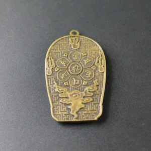 Brass Buddha Keychain Tag Pendant Buddhism Statue Miniature Tea Pet Ornament EDC Tools & Brass Collectibles