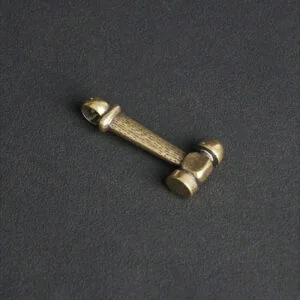Pure Brass Handmade Small Hammer Key Chain Pendant Tea Pet Ornament Miniature EDC Tools & Brass Collectibles