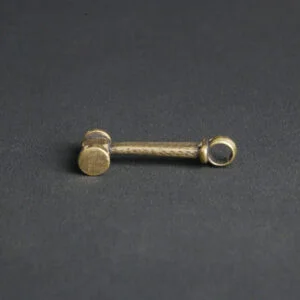 Pure Brass Handmade Small Hammer Key Chain Pendant Tea Pet Ornament Miniature EDC Tools & Brass Collectibles