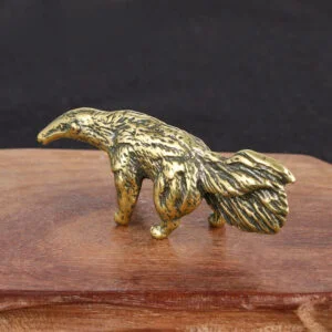 Pure Brass Cute Animal Figure Tea Pet Ornament Miniature Small Statue Craft Toy EDC Tools & Brass Collectibles