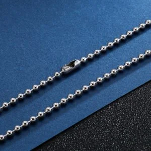 Simple Link Chain Bead Chain DIY Long Necklaces Silver Color Stainless Steel Balls Collar Choker Hip Hop Jewelry EDC Chain