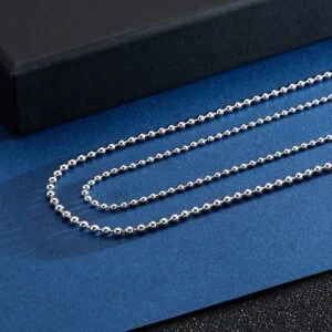 Simple Link Chain Bead Chain DIY Long Necklaces Silver Color Stainless Steel Balls Collar Choker Hip Hop Jewelry EDC Chain