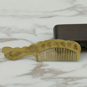 Pure Brass Peacock Comb Hair Tool Decoration Vintage Hair Comb Saloon Tool Handmade Craft Unique Gifts Collectibles Ornament Miniature