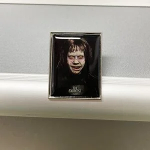 The Exorcist Lapel Pin The Demonic Horror Film Poster Badge Metal Brooch Enamel Pin Shirt Bag Badge Collectibles Ornament Miniature DIY Craft Pin Collection