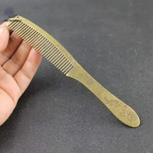 Pure Brass Hair Care Healthy Comb Carp Comb Anti static Hair Care Metal Comb Natural Curved Hair Styling Tool Handmade Craft Unique Gifts Collectibles Ornament Miniature